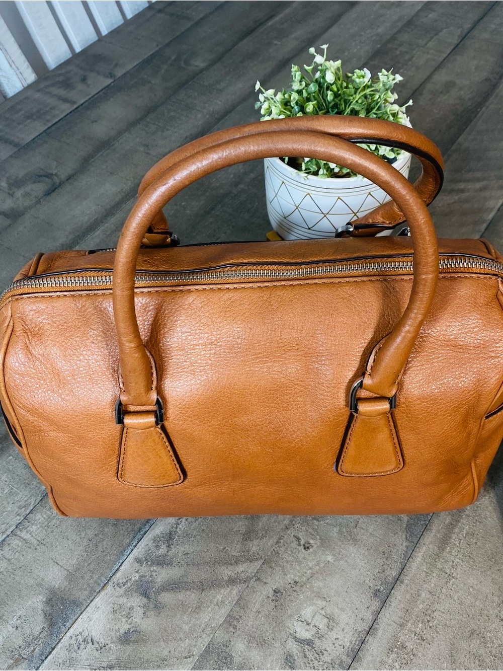 Michael Kors Sophie Large Leather Satchel – Luggage Brown - Picture 5 of 13